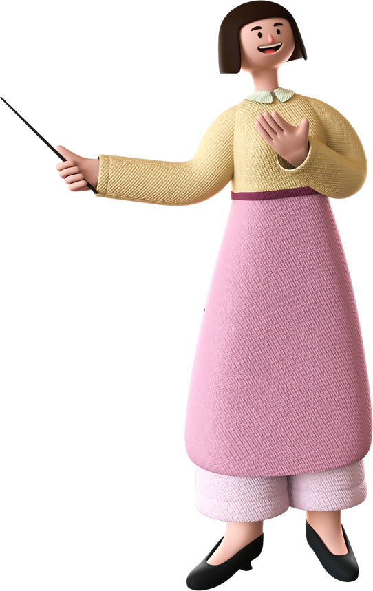 Simple Friend 3D Female Teacher With Object 05